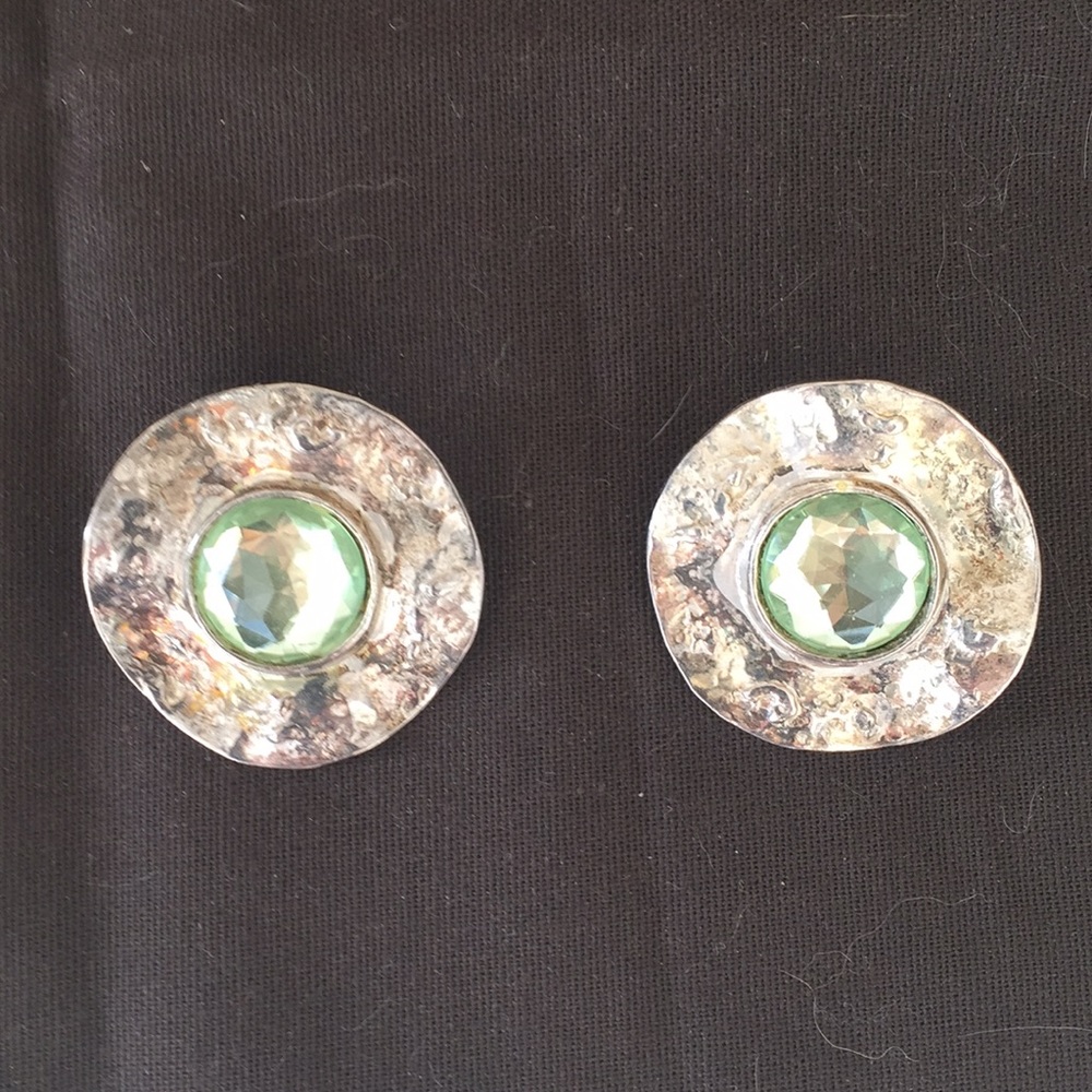 Chrysoberyl Green, Clip On Earrings